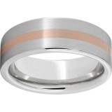 Serinium Pipe Cut Band with 14K Rose Gold Inlay photo