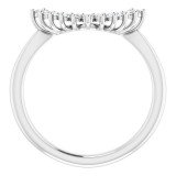 14K White 1/6 CTW Diamond Matching Band for Round Ring photo 2