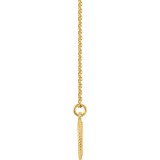 14K Yellow Engravable Round 16-18 Rope Necklace photo 2
