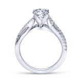 Gabriel & Co. 14k White Gold Contemporary Twisted Engagement Ring photo 2
