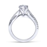 Gabriel & Co. 14k White Gold Contemporary Twisted Engagement Ring photo 2