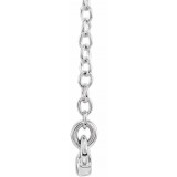 14K White Straight Bar 16-18 Necklace photo 2