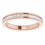 14K Rose 3/8 CTW Diamond Channel-Set Anniversary Band photo 3