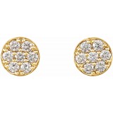 14K Yellow 3/8 CTW Diamond Cluster Earrings photo 2