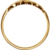 14K Yellow Script Initial M Ring photo 2