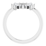 14K White 3/8 CTW Diamond Circle Ring photo 2