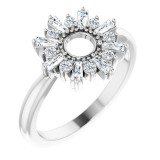 14K White 3/8 CTW Diamond Circle Ring photo