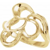 14K Yellow Freeform Ring photo 3