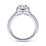 Gabriel & Co. 14k White Gold Contemporary Halo Engagement Ring photo 2