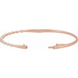 14K Rose 1 CTW Diamond Bangle Bracelet photo 2