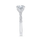 Shah Luxury 14K White Gold Diamond Engagement Ring (Semi-Mount) photo 3