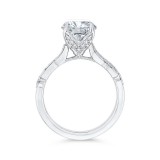 Shah Luxury 14K White Gold Diamond Engagement Ring (Semi-Mount) photo 4