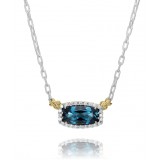 Vahan 14k Gold & Sterling Silver London Blue Topaz Necklace photo