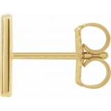 14K Yellow Single Initial M Earring photo 2