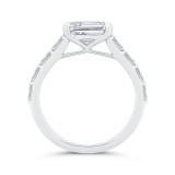 Shah Luxury Emerald Diamond Engagement Ring In 14K White Gold (Semi-Mount) photo 4