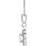 14K White 1/2 CTW Diamond Halo-Style 18 Necklace photo 2