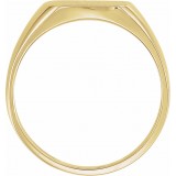 14K Yellow 12x12 mm Square Signet Ring photo 2