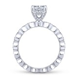 Gabriel & Co. 14k White Gold Victorian Straight Engagement Ring photo 2