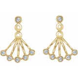 14K Yellow 1/6 CTW Diamond Earrings photo 2