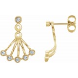 14K Yellow 1/6 CTW Diamond Earrings photo