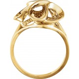 14K Yellow Freeform Ring photo 2