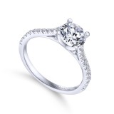 Gabriel & Co. 14k White Gold Contemporary Straight Engagement Ring photo 3