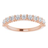 14K Rose 1/2 CTW Diamond Anniversary Band photo 3