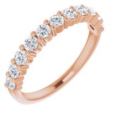 14K Rose 1/2 CTW Diamond Anniversary Band photo