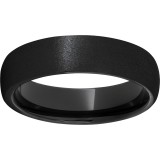 Black Diamond Ceramic Domed Band with Stone Finish photo