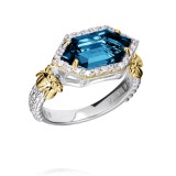 Vahan 14k Gold & Sterling Silver London Blue Topaz Ring photo