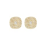 Henri Daussi 18k Yellow Gold Diamond Stud Earrings photo