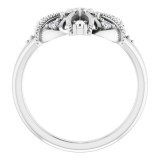14K White 1/4 CTW Diamond Vintage-Inspired Ring photo 2