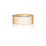 Henri Daussi 8mm Men's Wedding Band MB11-3 18k Gold Yellow 0.40 Ctw. photo