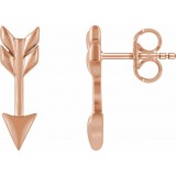 14K Rose Arrow Earrings photo