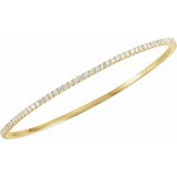 14K Yellow 3 CTW Diamond Stackable Bangle 8 Bracelet photo 2