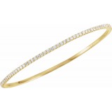 14K Yellow 3 CTW Diamond Stackable Bangle 8 Bracelet photo 2