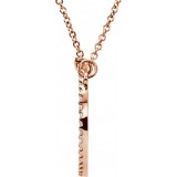 14K Rose 1/6 CTW Diamond 16 Necklace photo 2