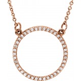 14K Rose 1/6 CTW Diamond 16 Necklace photo