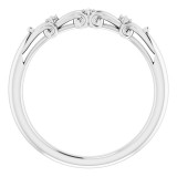 14K White .02 CTW Diamond Matching Band photo 2