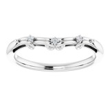 14K White .02 CTW Diamond Matching Band photo 3