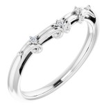 14K White .02 CTW Diamond Matching Band photo