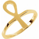 14K Yellow Ankh Ring photo