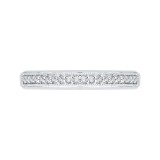 Shah Luxury 14K White Gold Round Diamond Wedding Band photo