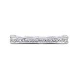 Shah Luxury 14K White Gold Round Diamond Half-Eternity Wedding Band photo