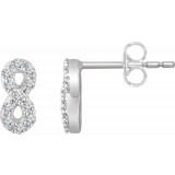 14K White 1/6 CTW Diamond Infinity Earrings photo