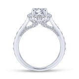 Gabriel & Co. 14k White Gold Entwined Halo Engagement Ring photo 2