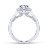 Gabriel & Co. 14k White Gold Entwined Halo Engagement Ring photo 2