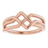 14K Rose Geometric Ring photo 3