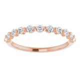 14K Rose 1/3 CTW Diamond Anniversary Band photo 3