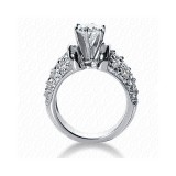 14k White Gold Diamond Semi-Mount Fancy Engagement Ring photo 2